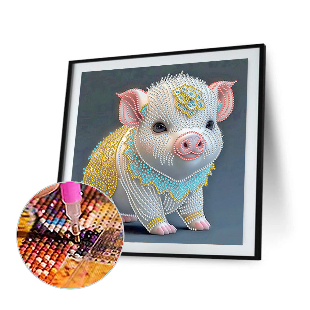 Chinese Zodiac - Pig - Special Shaped Drill Diamond Painting 30*30CM