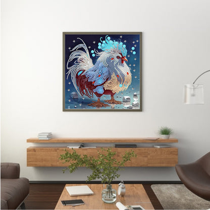 Chinese Zodiac - Rooster - Special Shaped Drill Diamond Painting 30*30CM