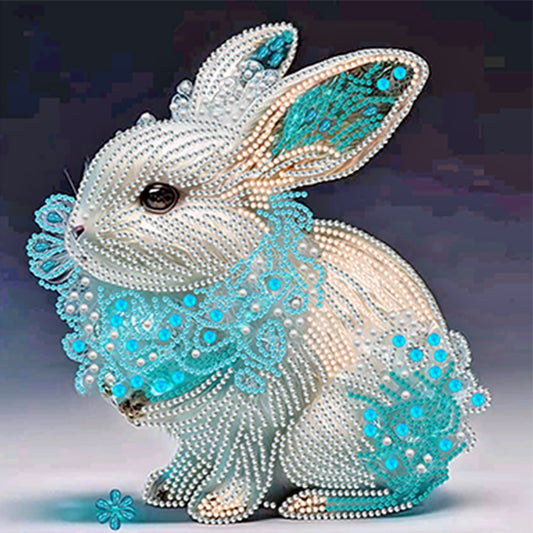 Chinese Zodiac - Rabbit - Special Shaped Drill Diamond Painting 30*30CM