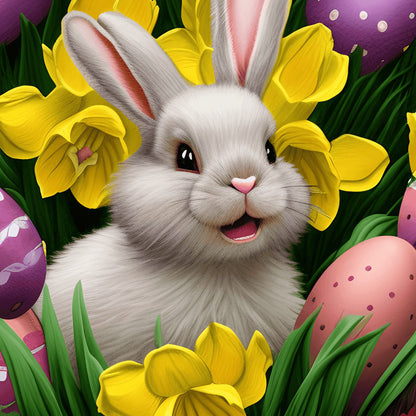 Easter Bunny - Full Round Drill Diamond Painting 30*30CM