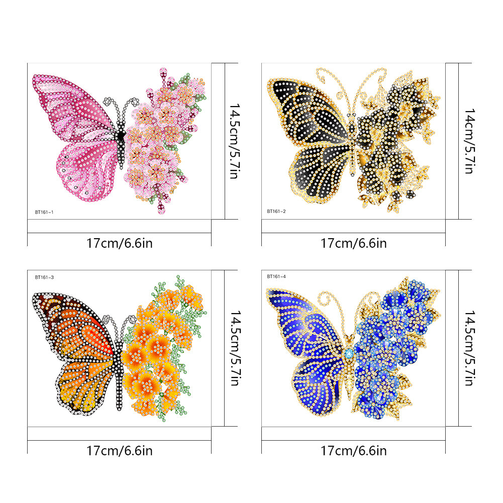 4pcs Diamonds Mosaic Stickers Art Craft DIY Creative for Kids Adult Gift Rewards