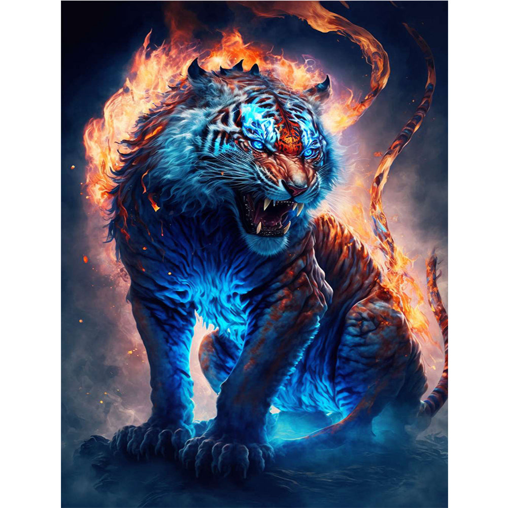 Magic Version Of The Zodiac Tiger - Full Round Drill Diamond Painting 30*40CM