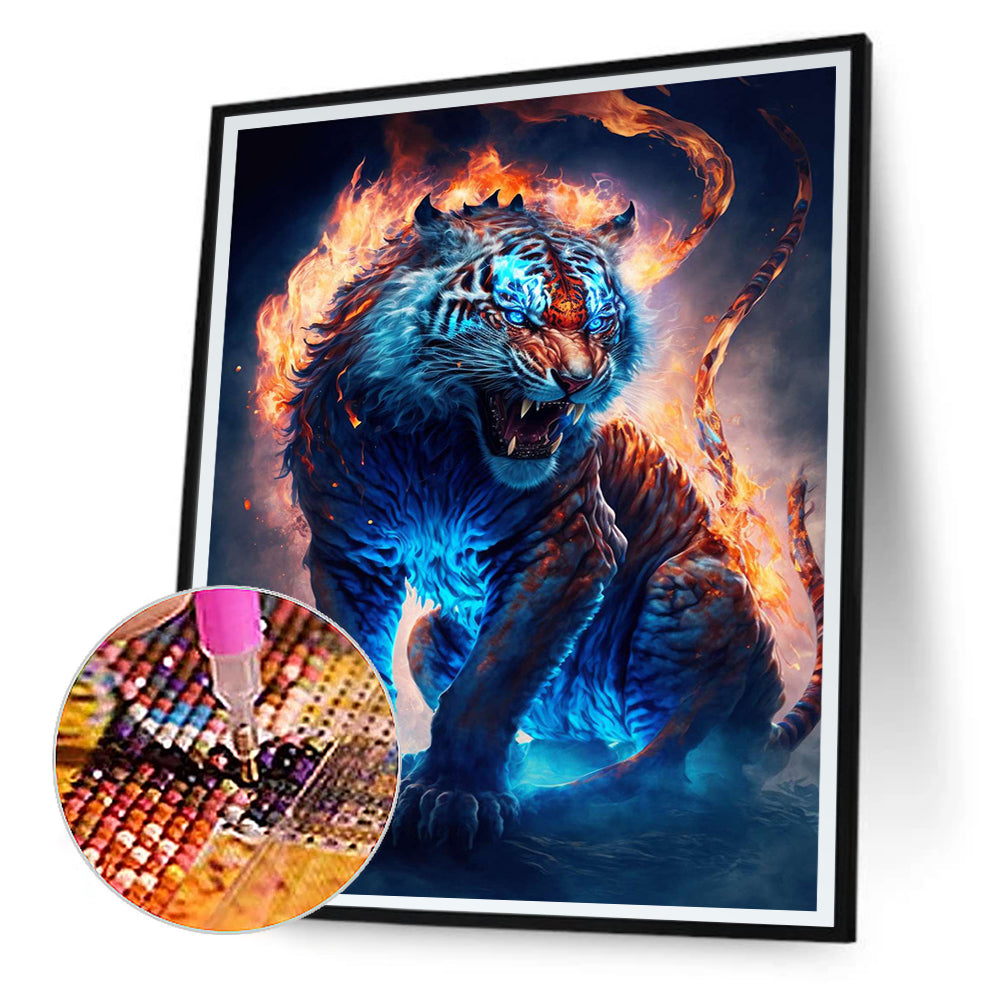 Magic Version Of The Zodiac Tiger - Full Round Drill Diamond Painting 30*40CM