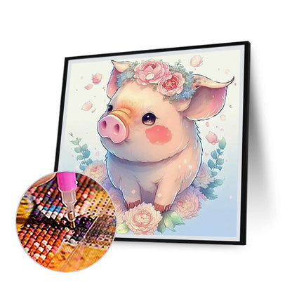 Piggy - Full Round Drill Diamond Painting 30*30CM