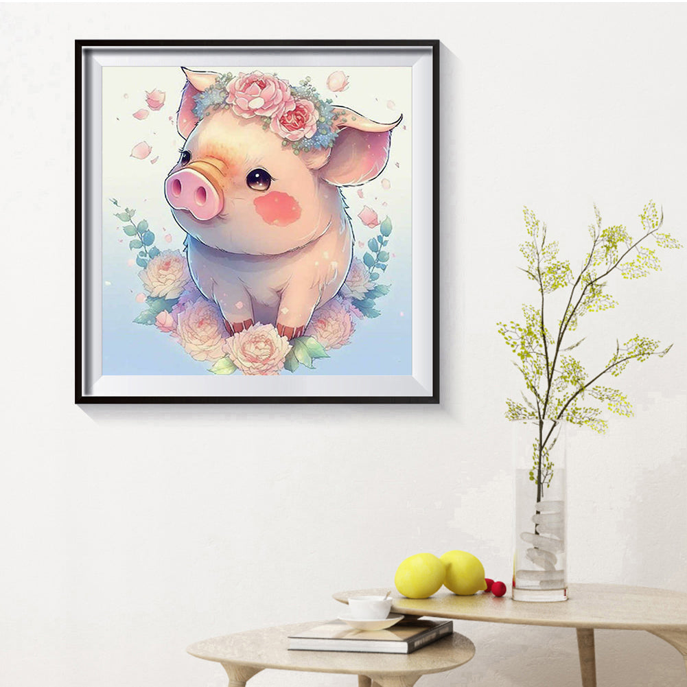 Piggy - Full Round Drill Diamond Painting 30*30CM