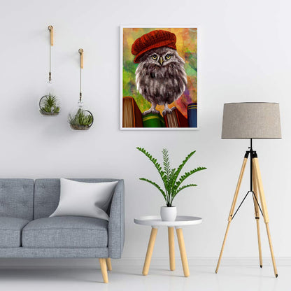 Owl - Full Round Drill Diamond Painting 30*40CM