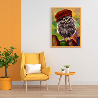 Owl - Full Round Drill Diamond Painting 30*40CM