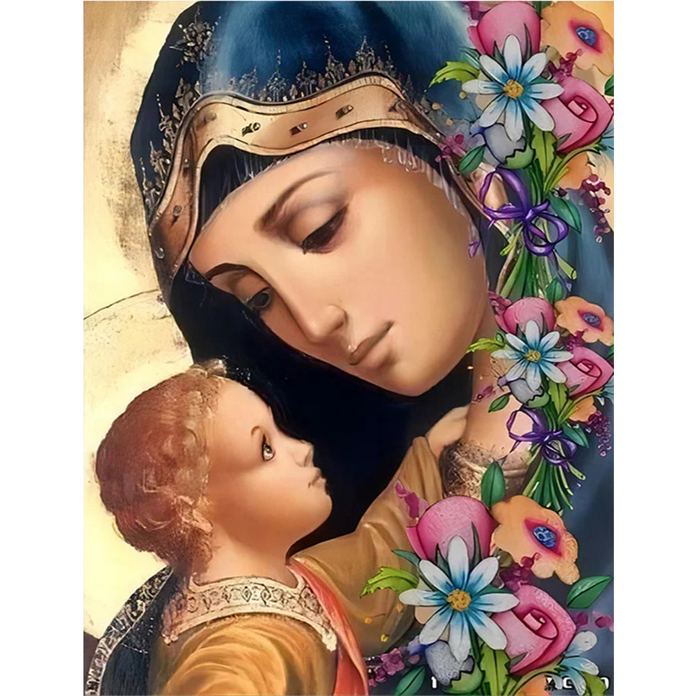 Virgin Mary - Full Round Drill Diamond Painting 30*40CM