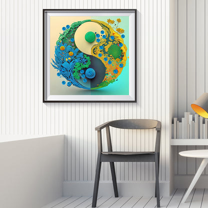 Yin Yang Landscape - Special Shaped Drill Diamond Painting 30*30CM