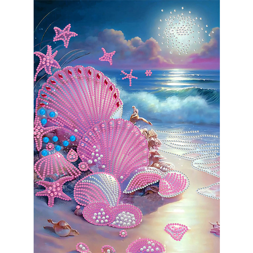 Dreamy Seaside Beach Shells - Special Shaped Drill Diamond Painting30*40CM
