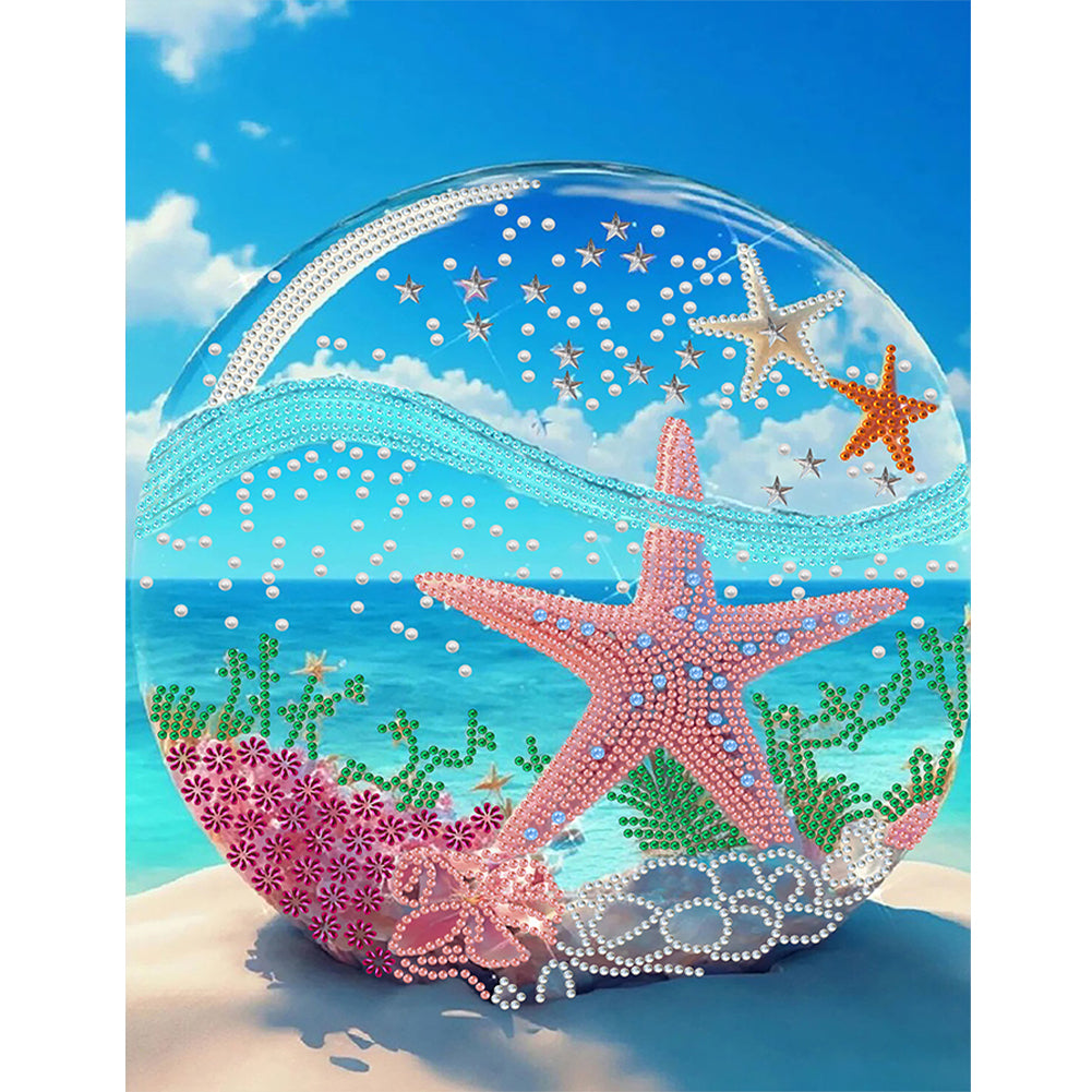 Dreamy Seaside Beach Shells - Special Shaped Drill Diamond Painting 30*40CM