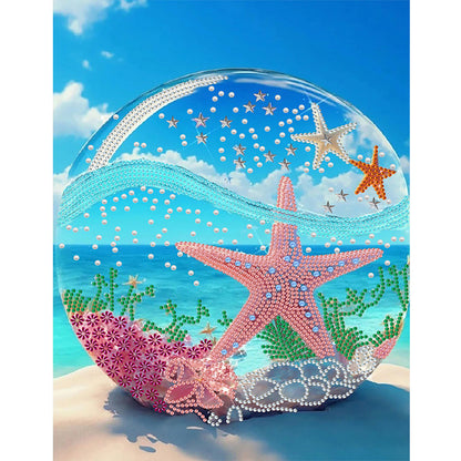 Dreamy Seaside Beach Shells - Special Shaped Drill Diamond Painting 30*40CM