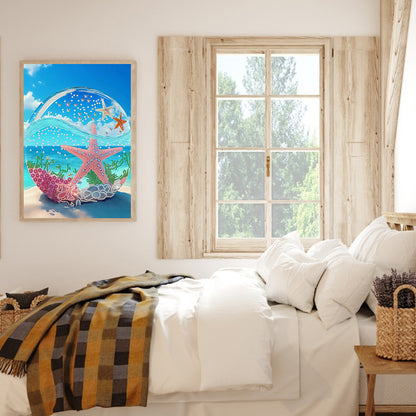 Dreamy Seaside Beach Shells - Special Shaped Drill Diamond Painting 30*40CM