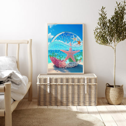 Dreamy Seaside Beach Shells - Special Shaped Drill Diamond Painting 30*40CM