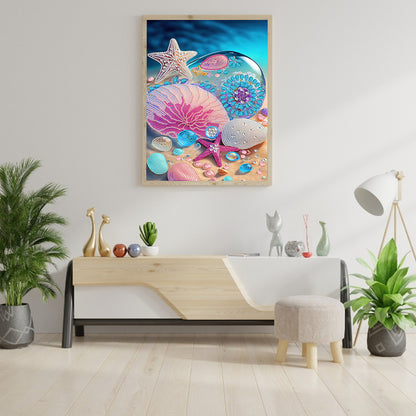 Dreamy Seaside Beach Shells - Special Shaped Drill Diamond Painting 30*40CM