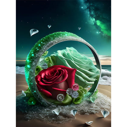 Ring Rose - Full Round Drill Diamond Painting 30*40CM