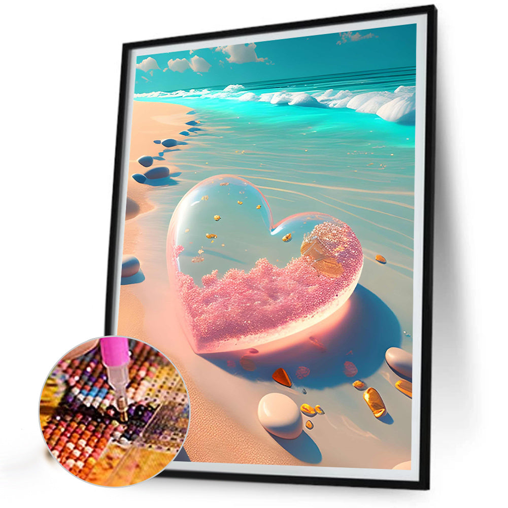 Beach Love - Full Round Drill Diamond Painting 30*40CM