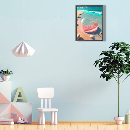 Beach Love - Full Round Drill Diamond Painting 30*40CM