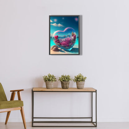 Beach Love - Full Round Drill Diamond Painting 30*40CM