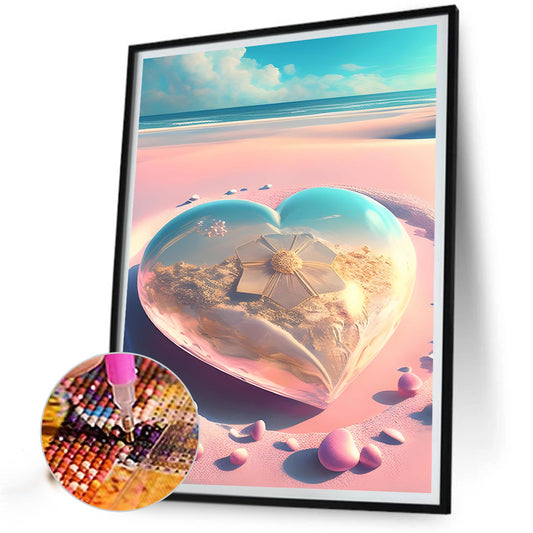 Beach Love - Full Round Drill Diamond Painting 30*40CM