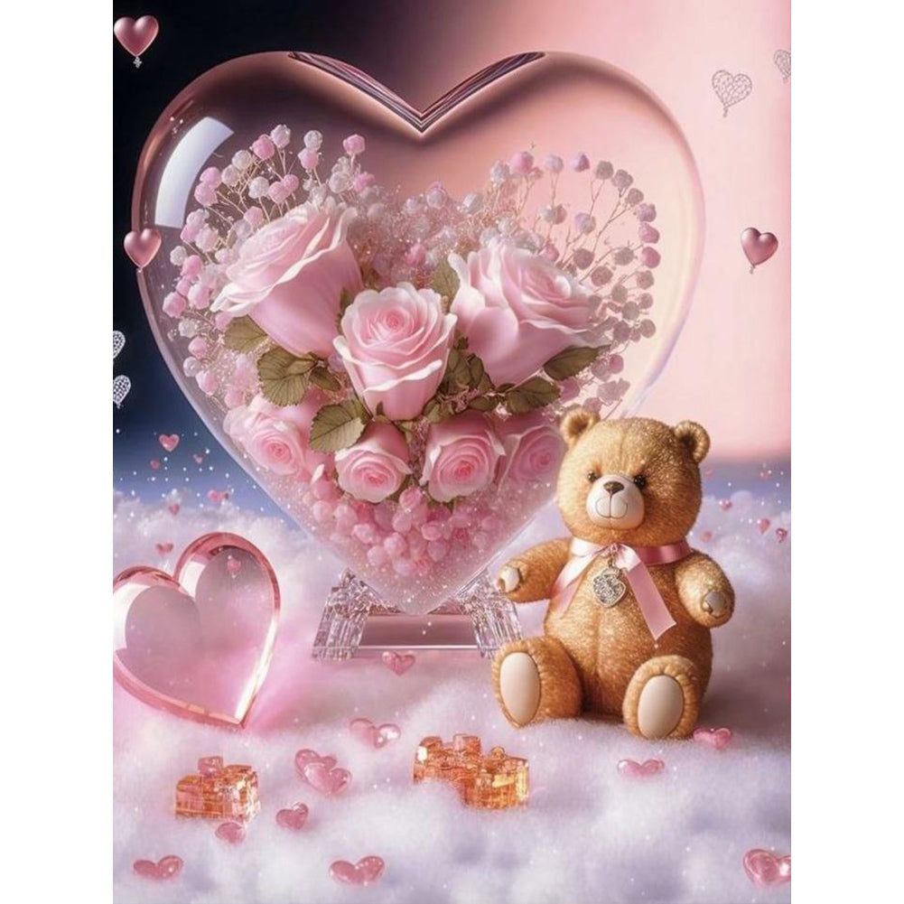 Love Bear - Full Round Drill Diamond Painting 30*40CM