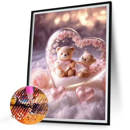 Love Bear - Full Round Drill Diamond Painting 30*40CM