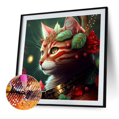 Gorgeous Cat - Full Round Drill Diamond Painting 30*30CM