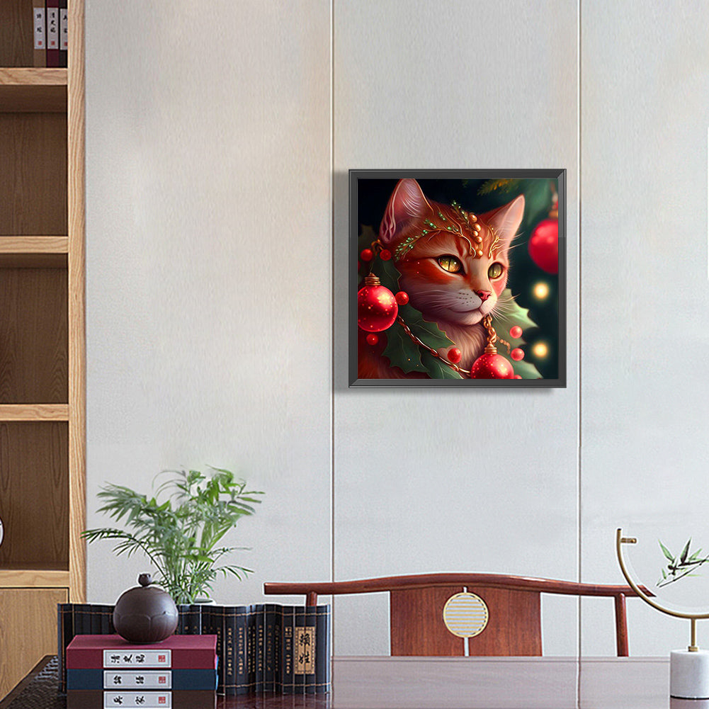 Gorgeous Cat - Full Round Drill Diamond Painting 30*30CM