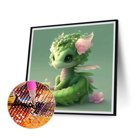Fantasy Green Dragon - Full Square Drill Diamond Painting 30*30CM