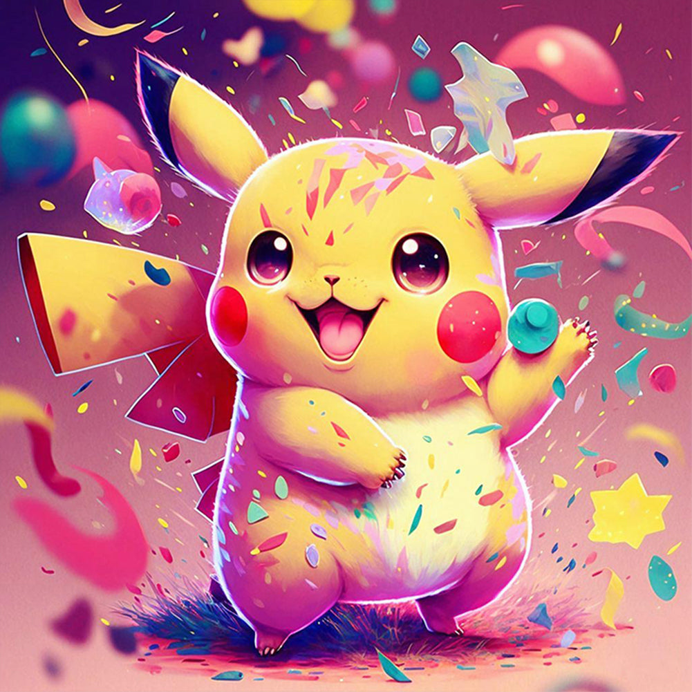 Pikachu - Full Round Drill Diamond Painting 30*30CM