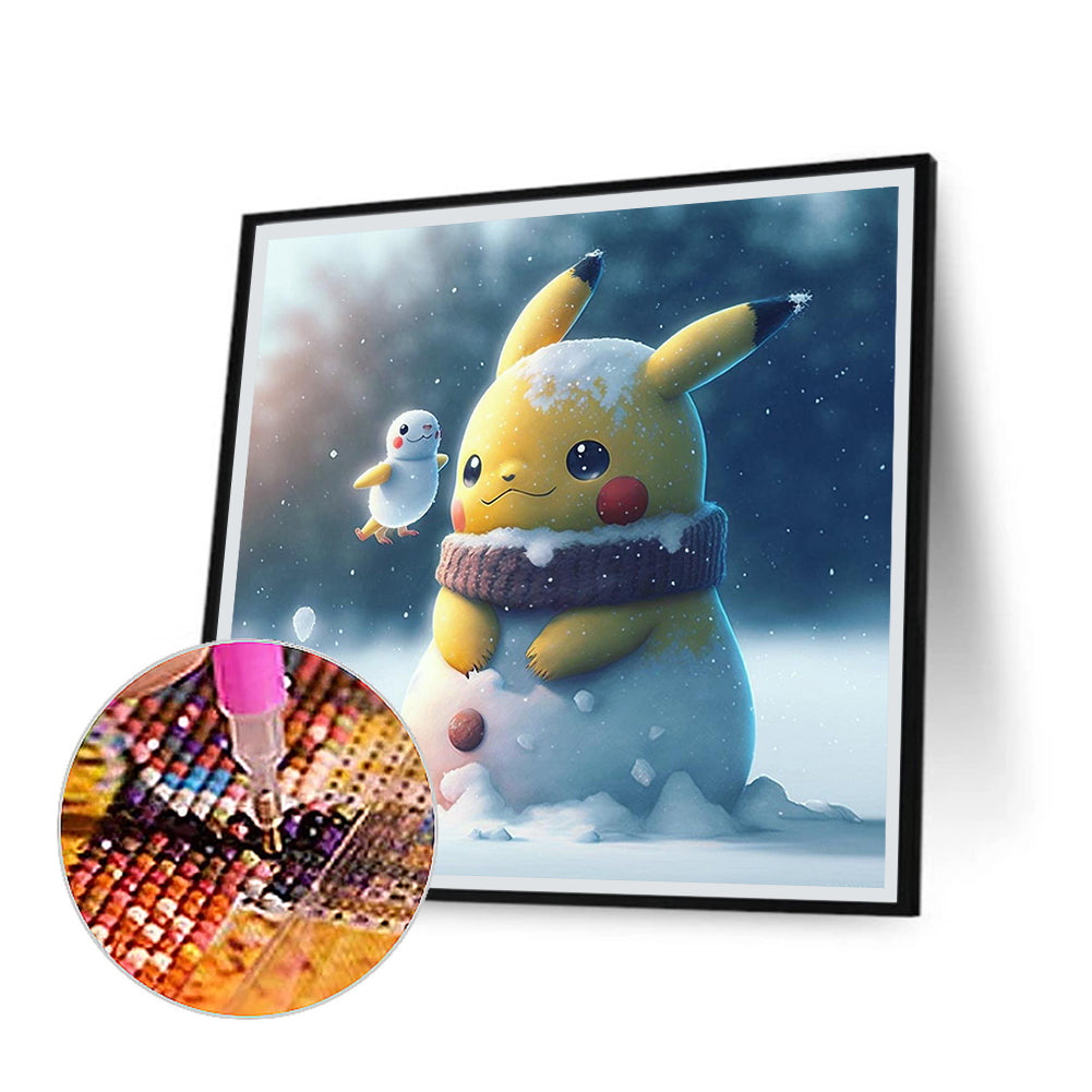 Pikachu - Full Round Drill Diamond Painting 30*30CM