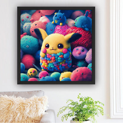 Pikachu - Full Round Drill Diamond Painting 30*30CM