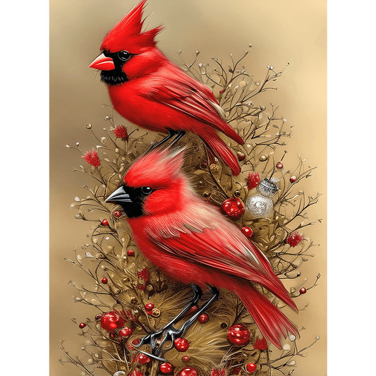 Cardinal Bird - Full Square Drill Diamond Painting 30*40CM