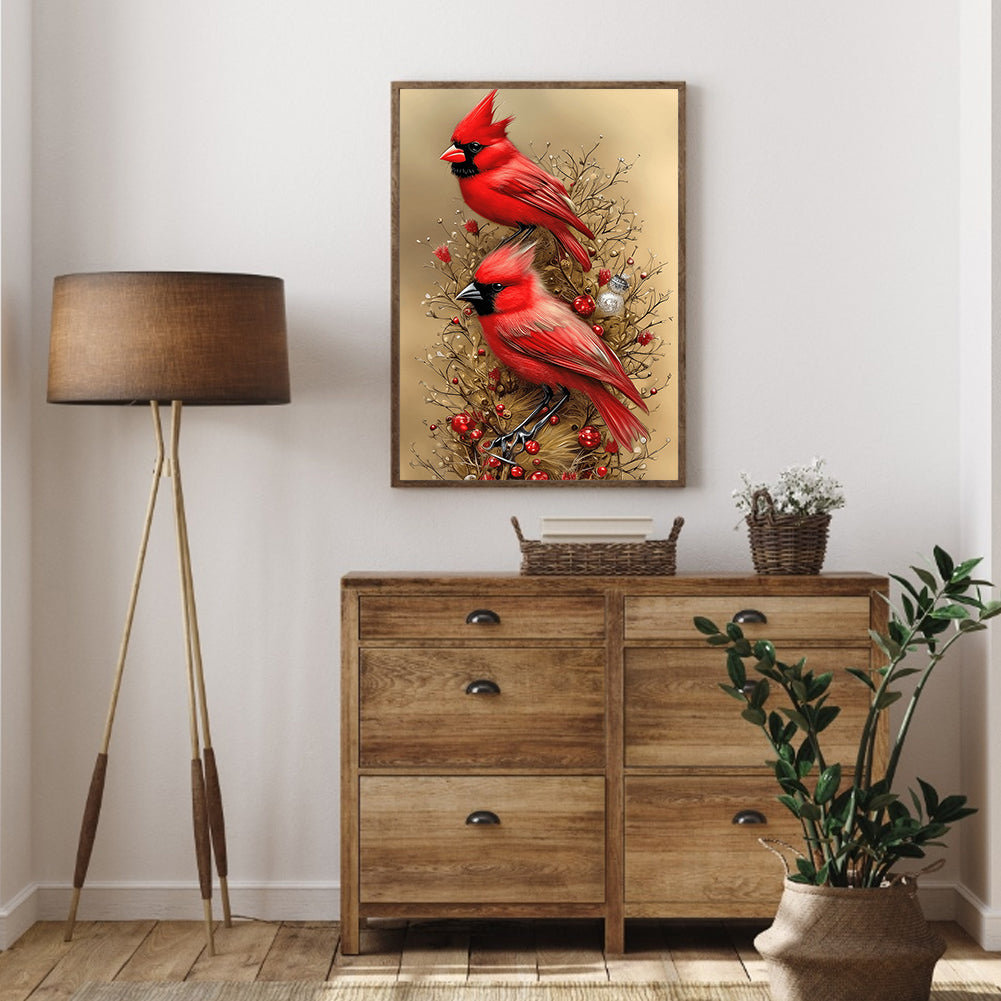Cardinal Bird - Full Square Drill Diamond Painting 30*40CM