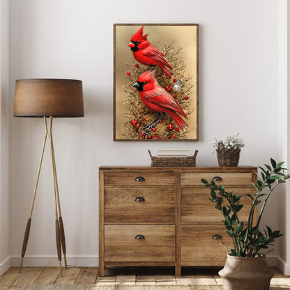 Cardinal Bird - Full Square Drill Diamond Painting 30*40CM