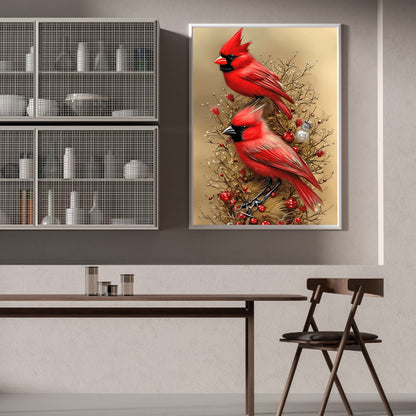 Cardinal Bird - Full Square Drill Diamond Painting 30*40CM