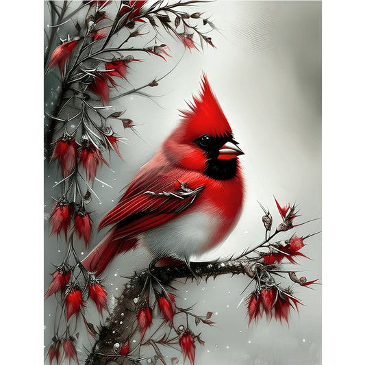 Cardinal Bird - Full Square Drill Diamond Painting 30*40CM