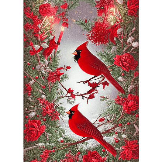 Cardinal Bird - Full Square Drill Diamond Painting 30*40CM