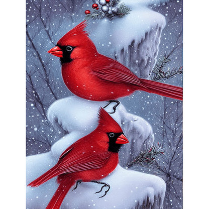 Cardinal Bird - Full Square Drill Diamond Painting 30*40CM