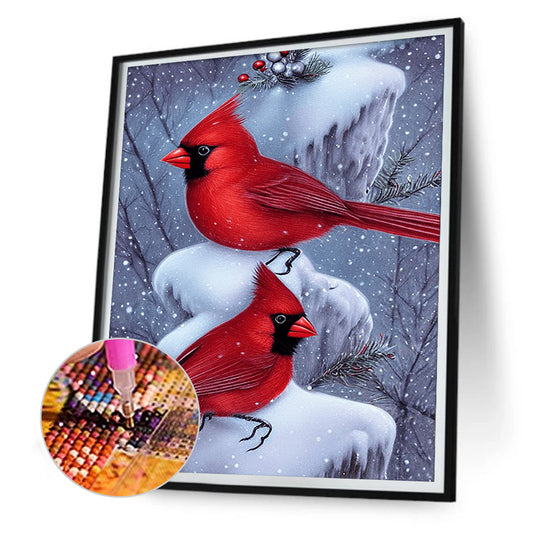 Cardinal Bird - Full Square Drill Diamond Painting 30*40CM