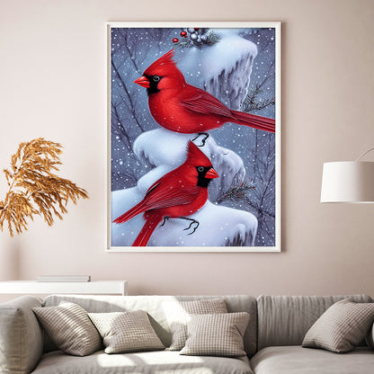Cardinal Bird - Full Square Drill Diamond Painting 30*40CM