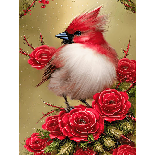 Cardinal Bird - Full Square Drill Diamond Painting 30*40CM
