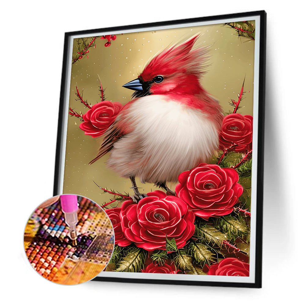 Cardinal Bird - Full Square Drill Diamond Painting 30*40CM