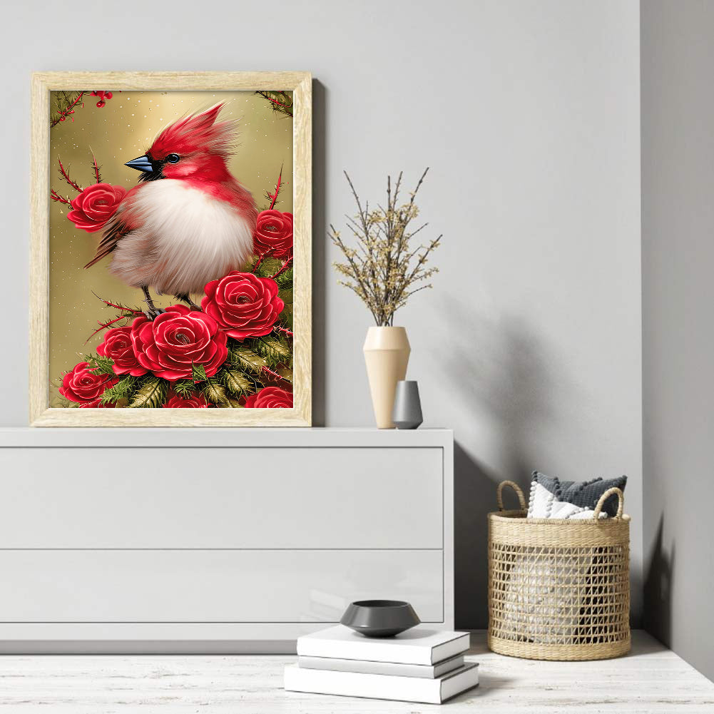 Cardinal Bird - Full Square Drill Diamond Painting 30*40CM