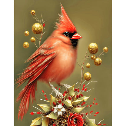 Cardinal Bird - Full Square Drill Diamond Painting 30*40CM