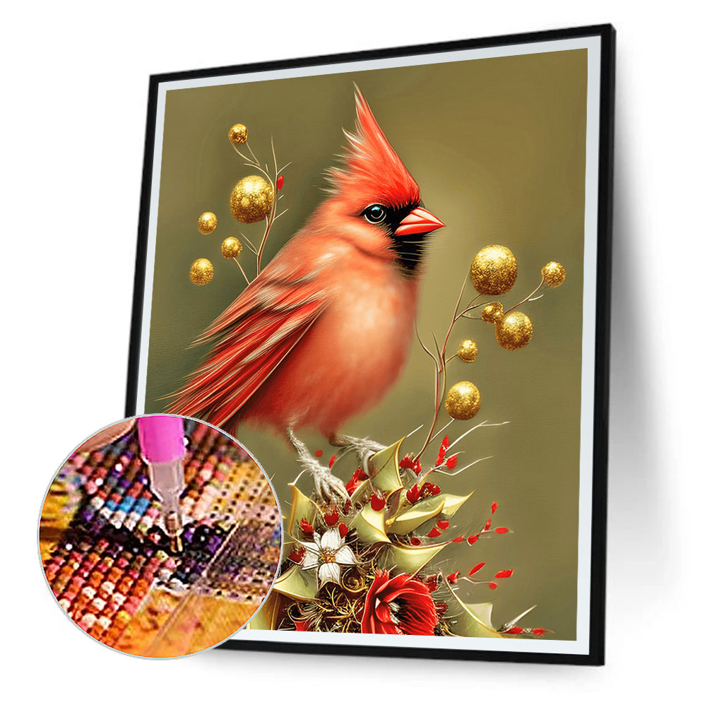 Cardinal Bird - Full Square Drill Diamond Painting 30*40CM