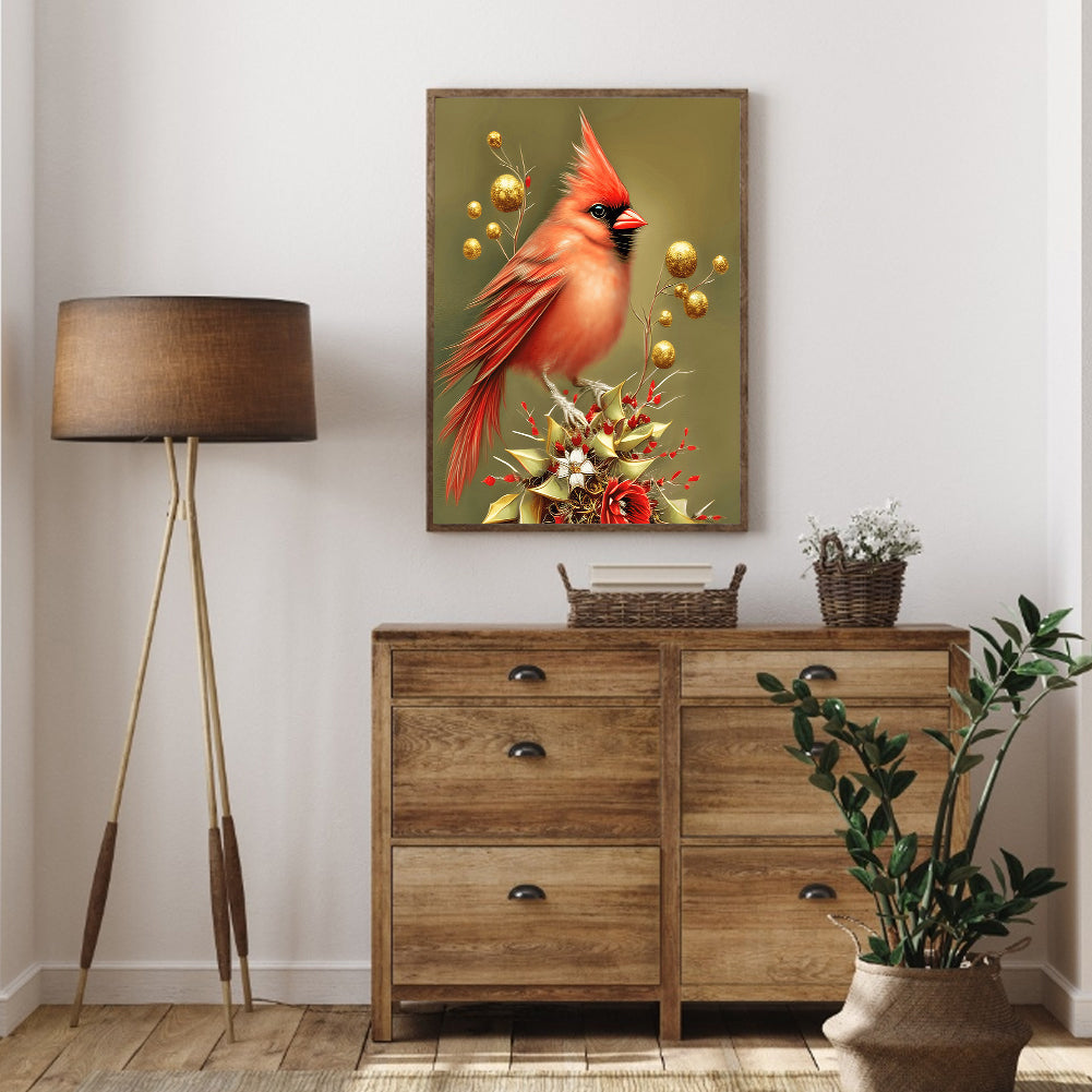Cardinal Bird - Full Square Drill Diamond Painting 30*40CM