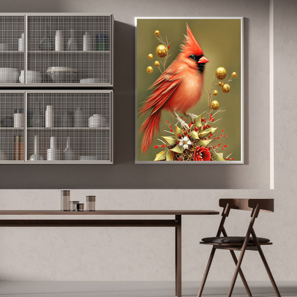 Cardinal Bird - Full Square Drill Diamond Painting 30*40CM