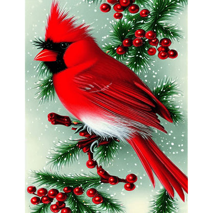 Cardinal Bird - Full Square Drill Diamond Painting 30*40CM