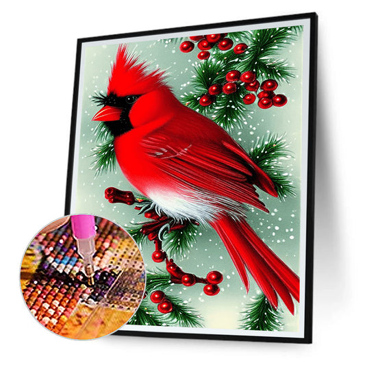 Cardinal Bird - Full Square Drill Diamond Painting 30*40CM